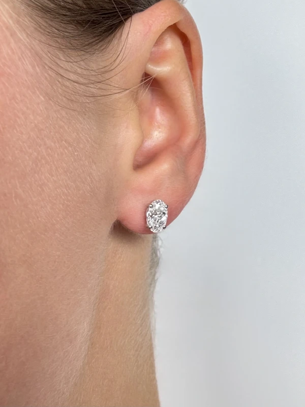 Earrings without a brand OVAL DIAMOND 1.03-1.06 CT D/VVS2 EARRINGS (GIA) 5515-1.03-1.06 СT 2