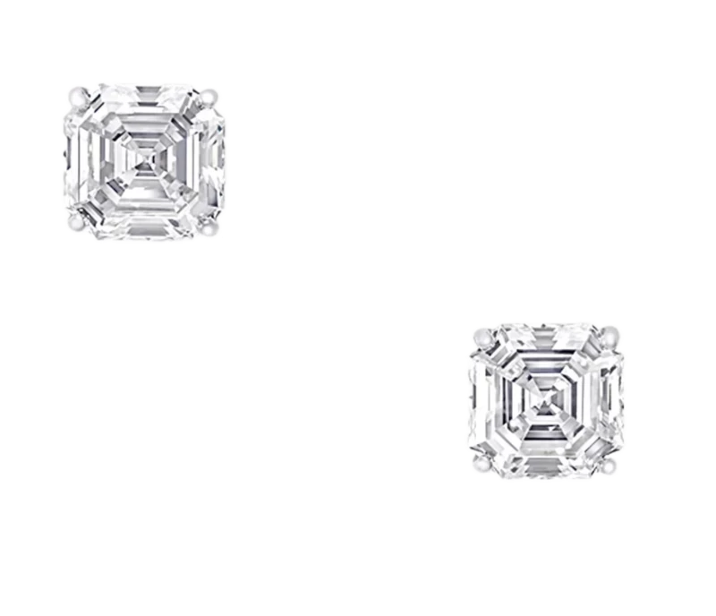 Earrings without a brand Emerald Cut Diamond Stud Earrings 1.00-1.00 CT H/VS1-SI1 (GIA) NN1.00-1.00 H/VS1-SI1 (GIA) 1