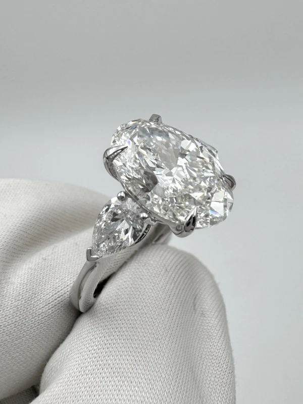 No name OVAL DIAMOND 5.05 CT G/VS2 RING (SIZE 51) GIA EXEX nn5.05CT G/VS2 6