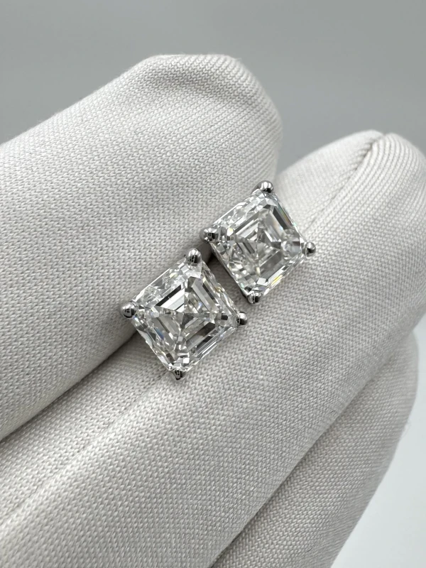 No name ASHER DIAMOND 2.01 - 2.01 CT H/VS EARRINGS (GIA) 6565 2.01-2.01 CT 4