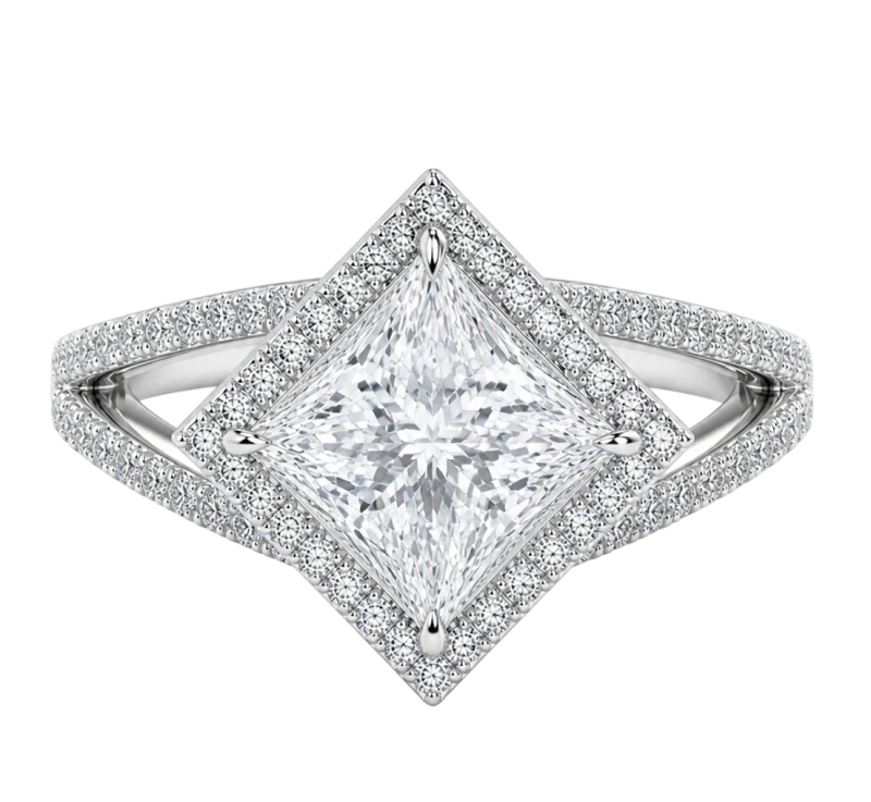 PRINCESS DIAMOND 3.03 CT G/SI1 RING (GIA)