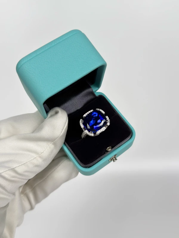 Tiffany & Co TANZANITE 13.18 CT PLATINUM RING (SIZE 52) TCO TANZANITE RING 13.18 5