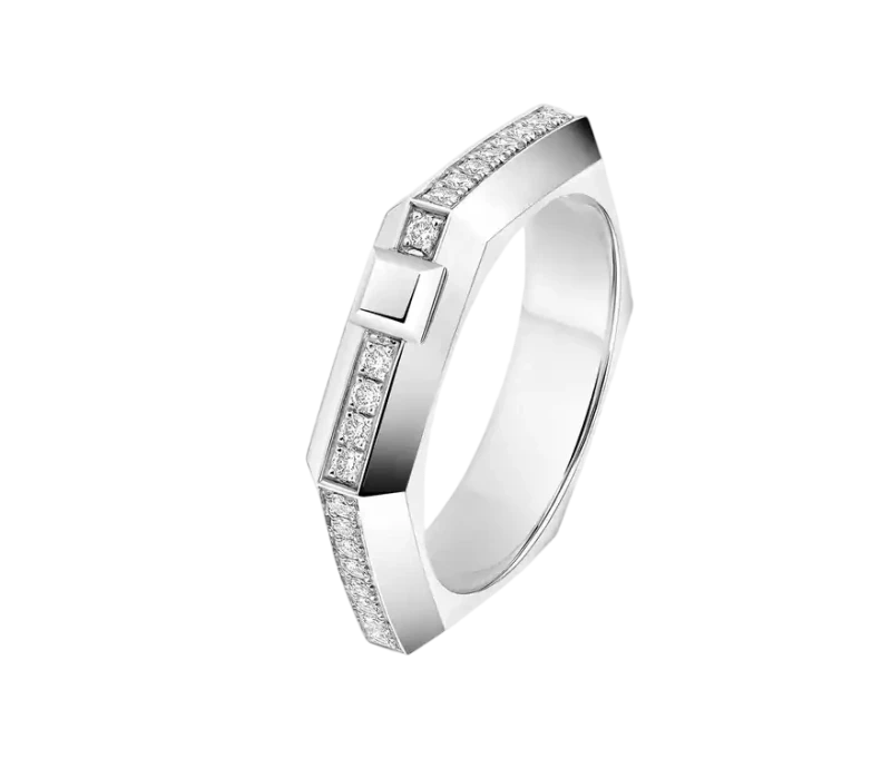 Moderniste pavé ring, small model (SIZE 52)