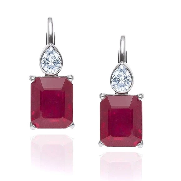 СЕРЬГИ NO NAME СЕРЬГИ С РУБИНАМИ 17.40 СТ И БРИЛЛИАНТАМИ 1.00 СТ 17.40 CT