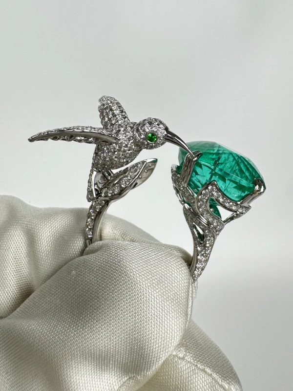 СЕРЬГИ NO NAME PARAIBA TOURMALINE 16.55 CT RING, MOZAMBIQUE ( GRS ) NN16.55 2