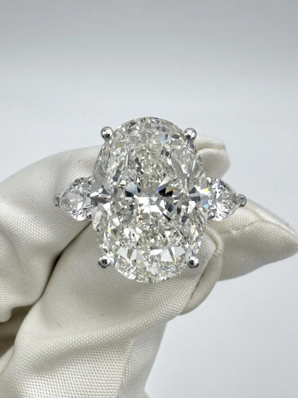 Earrings without a brand OVAL DIAMOND 10.07 CT G/VS2 RING (GIA) EXEX NN10.07G/VS 3
