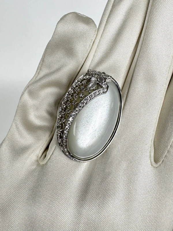 Carrera y carrera  SEDA IMPERIAL SET WHITE GOLD, MOONSTONE AND DIAMONDS DA13600 029919 5