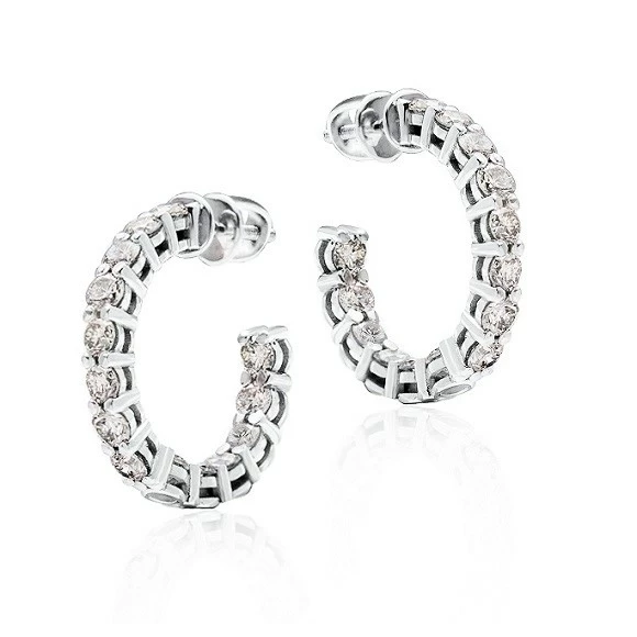 RalfDiamonds DIAMOND HOOP EARRINGS  RDE