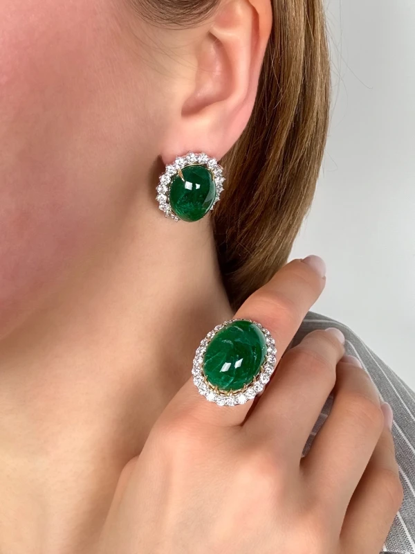 RalfDiamonds EMERALD AND DIAMOND SET RD.EM 4