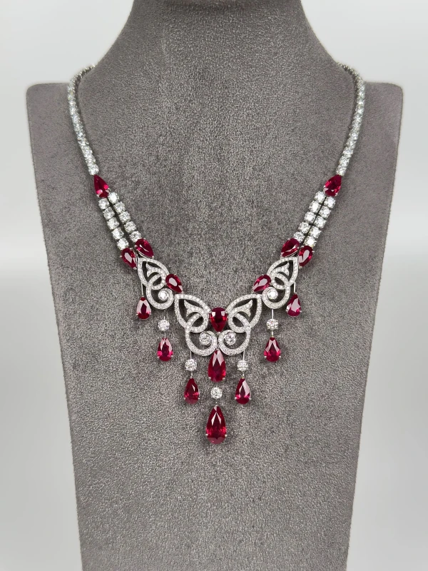 Graff BUTTERFLY RUBY 34.91 CT & DIAMOND 23.44 CT NECKLACE GR 34.96 5