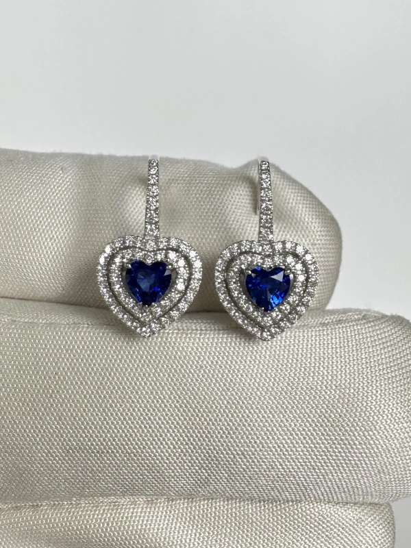 Mercury HEART SAPPHIRE 0.59 CT EARRINGS MEI885OWS 3