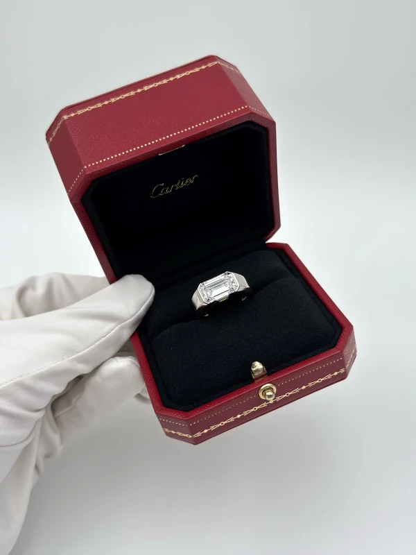 Cartier EMERALD DIAMOND 5.04 CT E/INTERNALLY FLAWLESS RING (SIZE 56) CR5.04 6