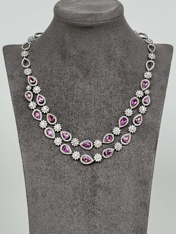RalfDiamonds DIAMOND & PINK SAPPHIRE SET RDset 3