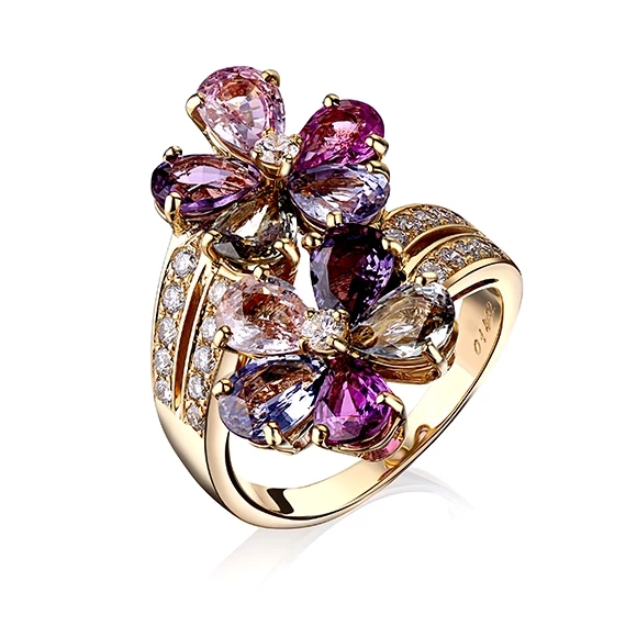 MULTICOLOR SAPPHIRE COCTAIL RING