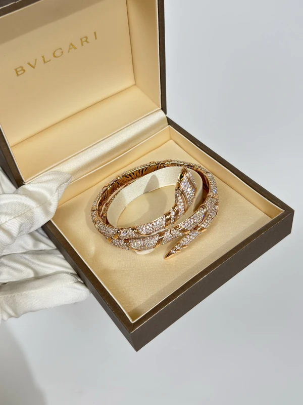 Bvlgari SERPENTI DIAMOND BRACELET (SIZE M) B1182 6