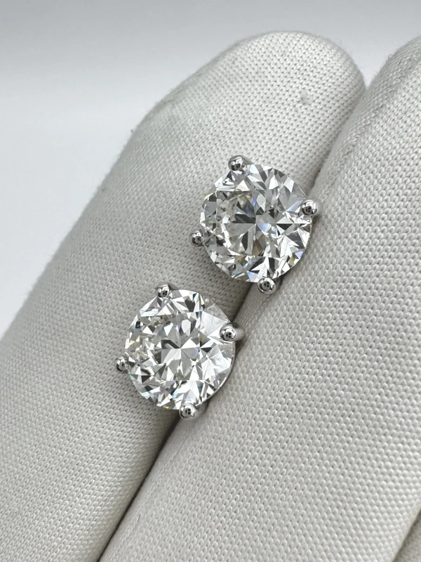 Earrings without a brand ROUND DIAMOND 2.00 - 2.00 CT H/VS2 EARRING (GIA) NN2.00-2.00-446 4