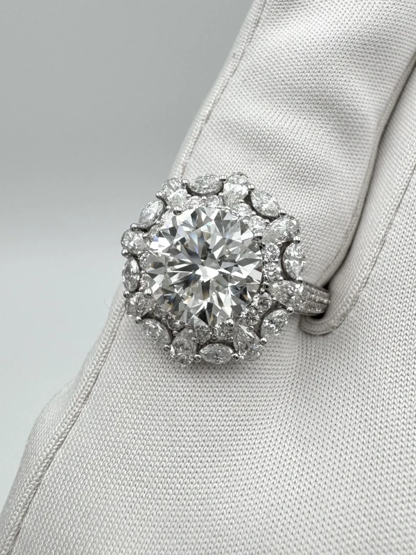 Earrings without a brand ROUND DIAMOND 3.02CT I/SI1 RING (GIA) NN3.02CT I/SI1 4