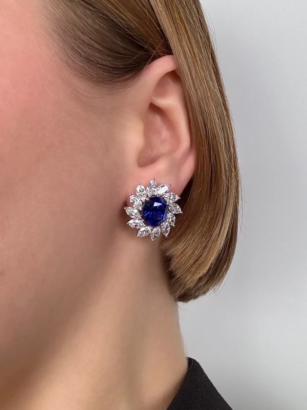 BUCHERER SAPPHIRE 12.60 - 5.02 - 5.13 & DIAMOND SET (IGI) Bucherer Set 5