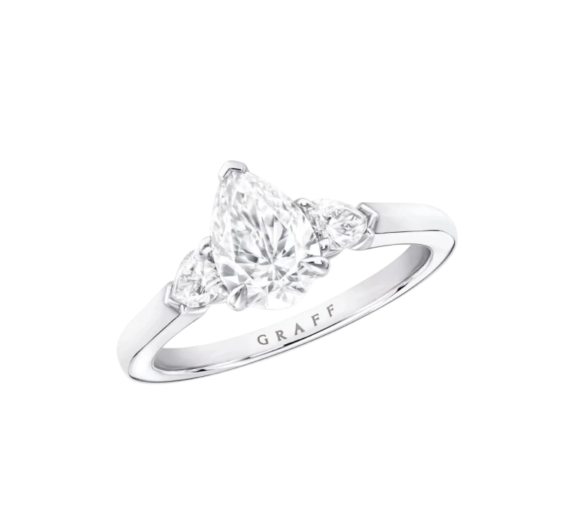 PEAR DIAMOND 1.02 CT F/VS1 RING