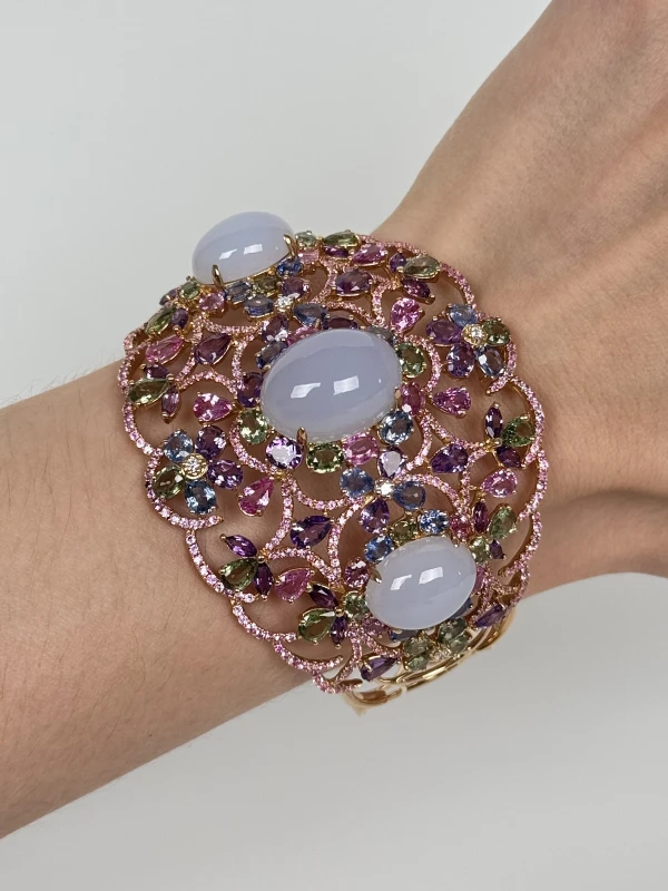 Ювелірні прикраси MULTI COLOR GEMSTONES BRACELET 72.78-MBR 4