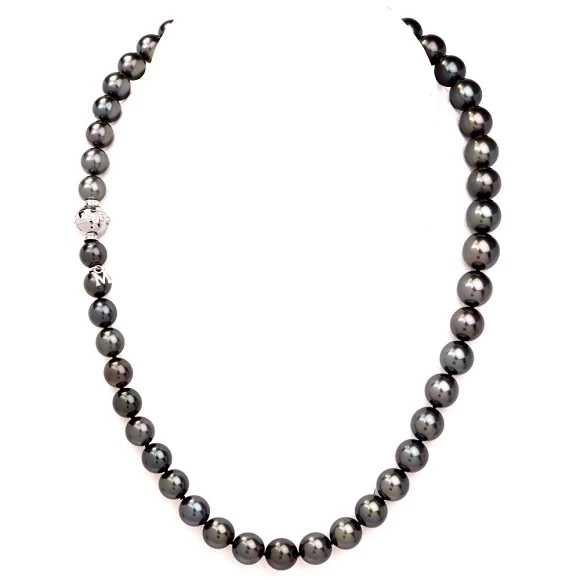BLACK SOUTH SEA CULTURED PEARL NECKLACE
