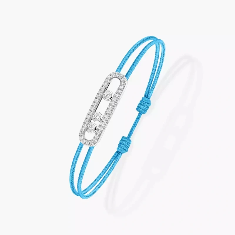 Messika MESSIKA CARE(S) BLUE CORD PAVÉ BRACELET 14657-WG 2