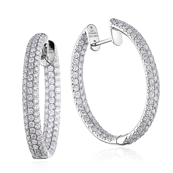 RalfDiamonds DIAMOND HOOP EARRINGS RD