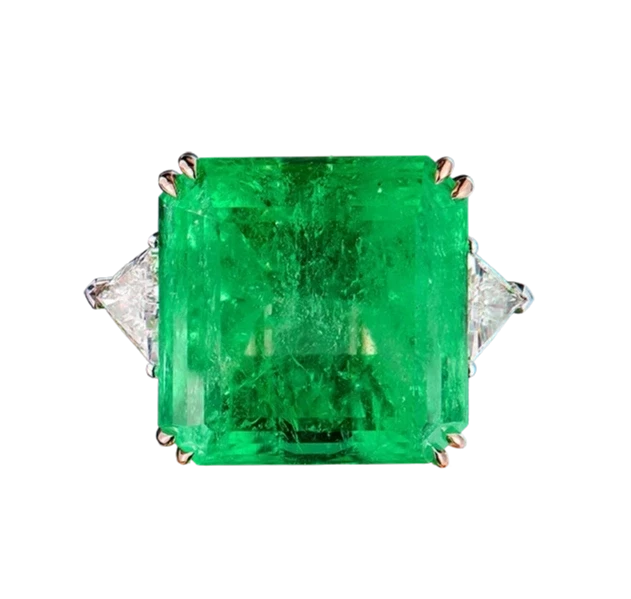No name COLOMBIA EMERALD 78.46 CT GREEN RING (GRS) NN78.46 1