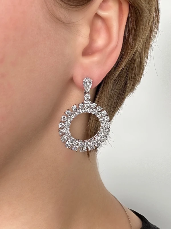 GRAFF DIAMOND DOUBLE HOOP EARRINGS GE18.14CT 5