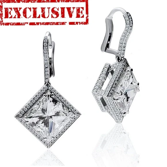 СЕРЬГИ С БРИЛЛИАНТАМИ 6.01 СТ I/VS1 - 6.02 CT J/VS1