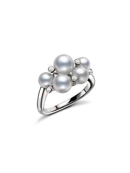 BUBBLE RING - WHITE GOLD