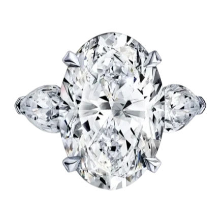 Earrings without a brand OVAL DIAMOND 10.07 CT G/VS2 RING (GIA) EXEX NN10.07G/VS 1