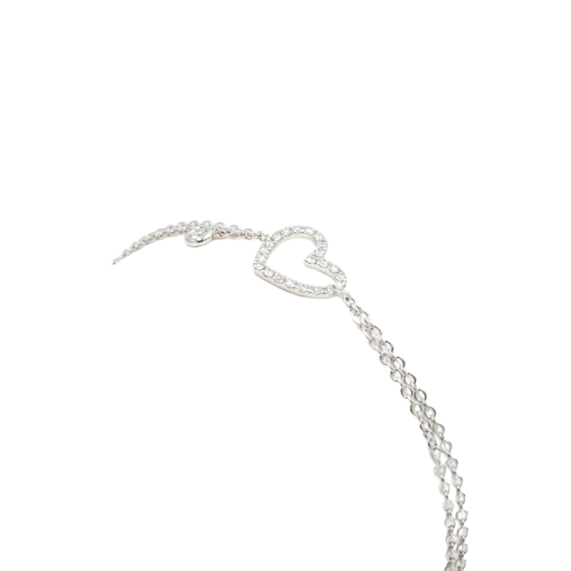 CRIVELLI WHITE GOLD HEART BRACELET 234-4018-br 1