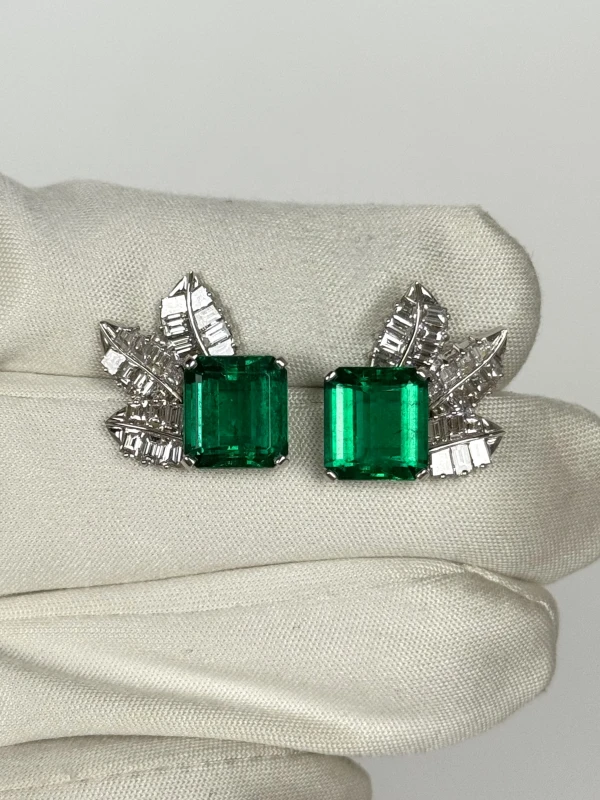 DeRosa COLOMBIA EMERALD 2.90 - 3.45 CT MUZO GREEN EARRING (GRS) E501702 5