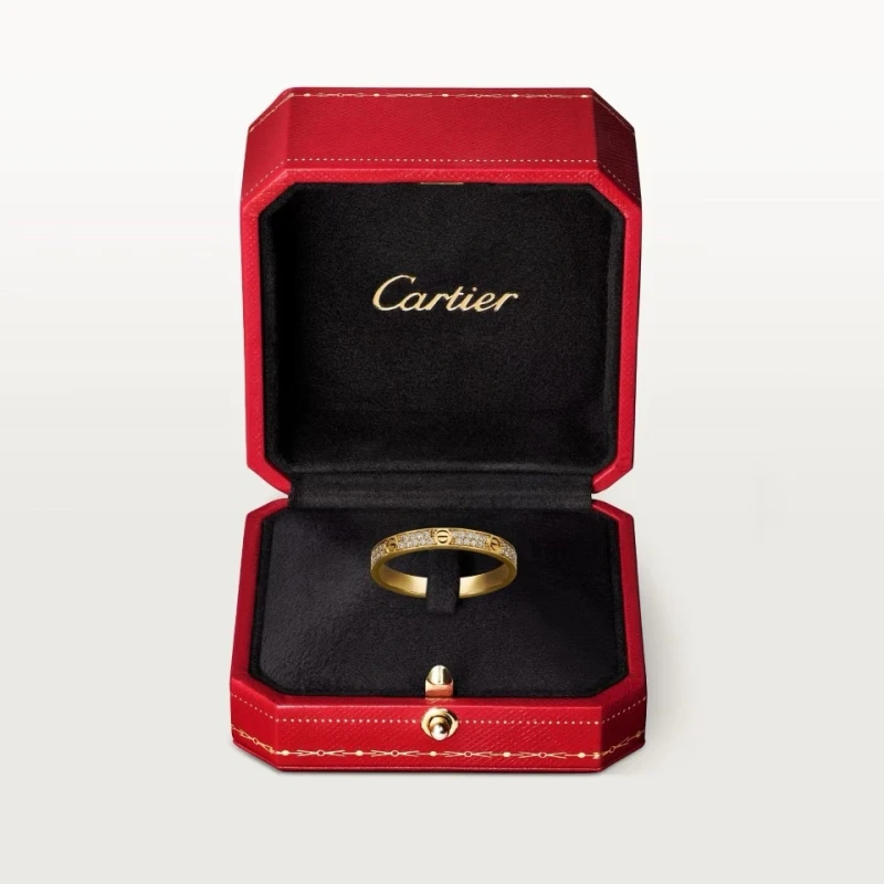 Cartier LOVE RING, MINI MODEL, PAVED (SIZE 49) B4218049 7