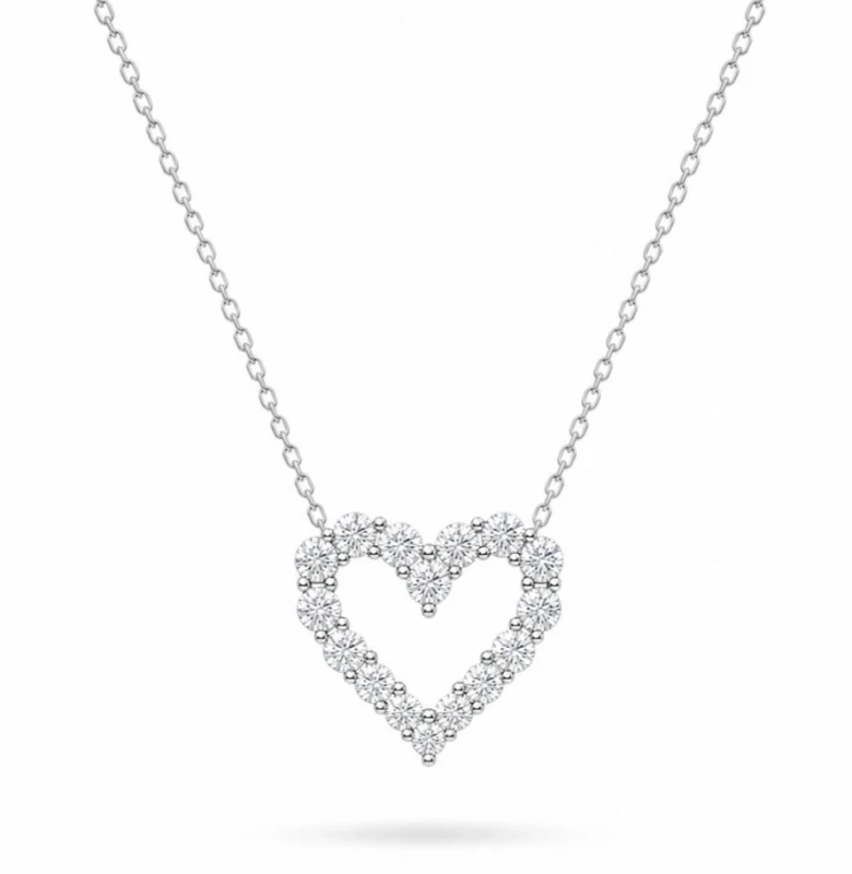 HEART PENDANT DIAMOND 0.75 CT WHITE/VS