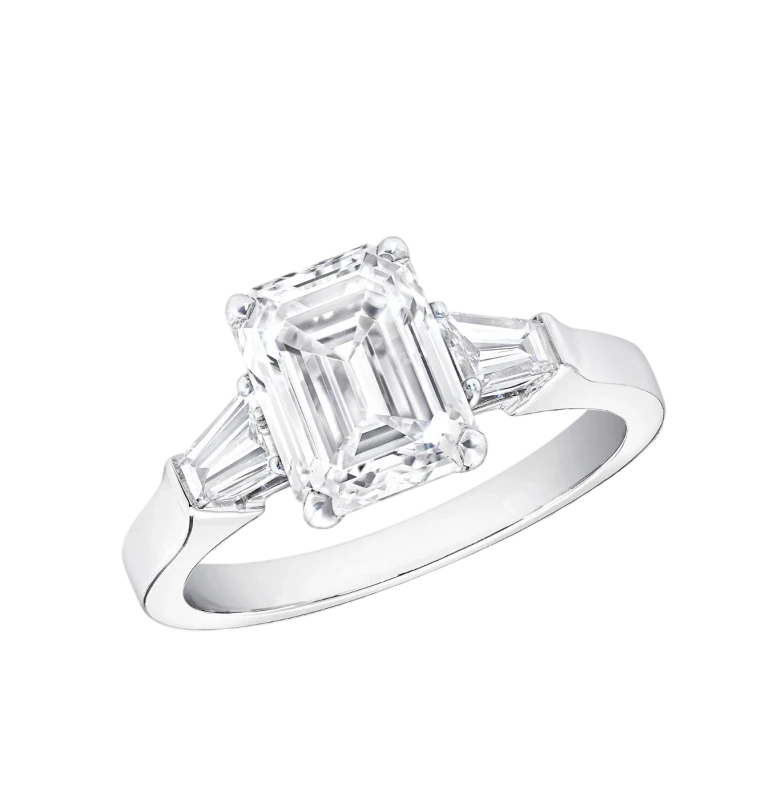 Emerald Shape Diamond 1.00 ct F/VS1 ct Ring (SIZE 51) GIA