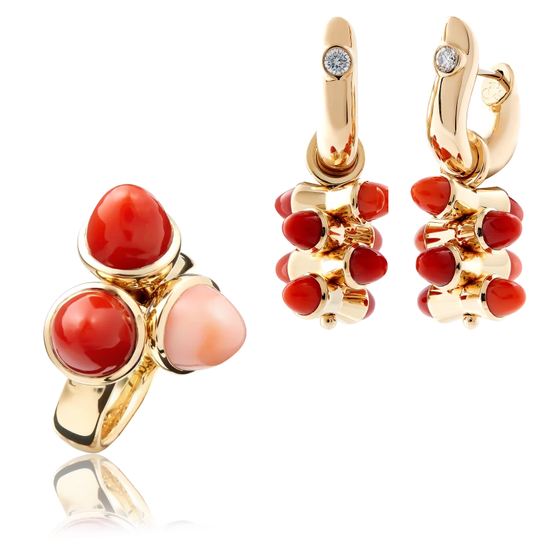 CORAL DIAMOND SET