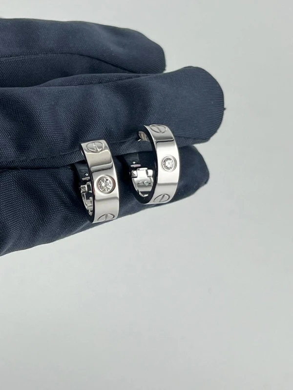Cartier LOVE EARRINGS, 2 DIAMONDS B8022800 5