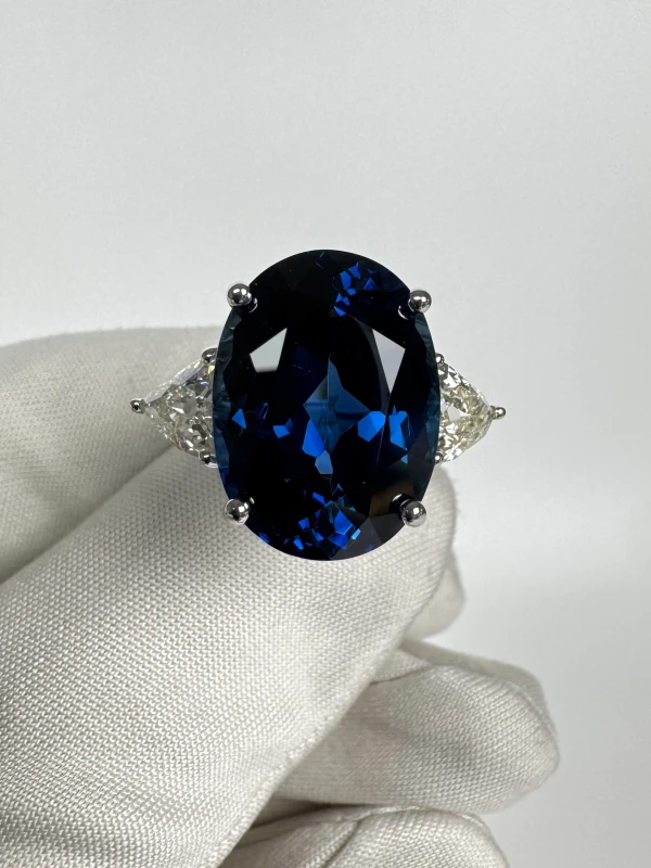 No name SAPPHIRE 11.87 CT "ROYAL BLUE" RING (NO HEATED) SAP11.87 CT 4