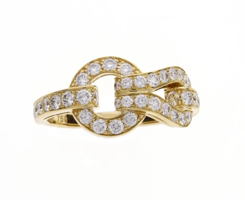 Cartier Agrafe ring yellow gold diamond Agrafe ring 1