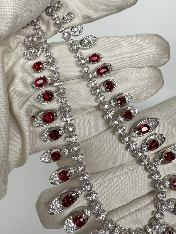 No name OVAL RUBY 16.04 CT NECKLACE NN 16.04CT 7