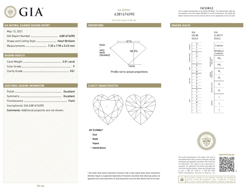 DeRosa КОЛЬЦО С БРИЛЛИАНТОМ  2.01 CT F/VS1 (SIZE 53.5) R3722470 2