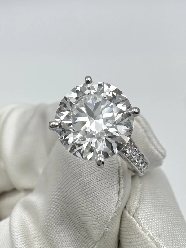 De Beers ROUND DIAMOND 4.53 CT F/VS2 RING EXEXEX (GIA) J 1DN03B 40P 45 3
