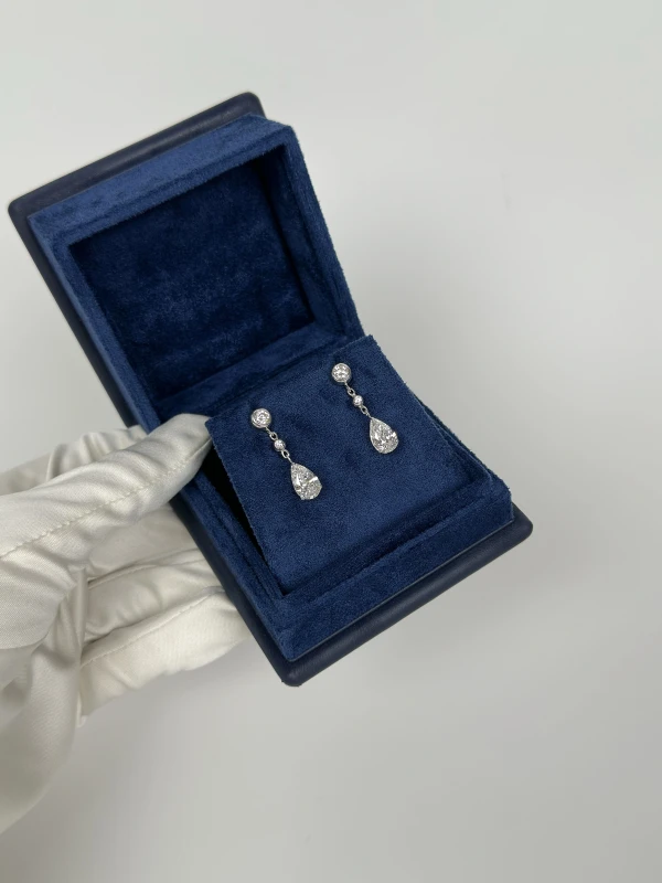 СЕРЬГИ NO NAME С БРИЛЛИАНТАМИ 2.03 СТ F/VS1-2.00 CT G/SI1 2.03 СТ F/VS1-2.00 CT G/SI1 4