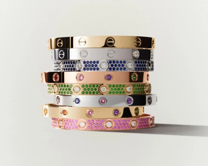 Cartier LIMITED EDITION LOVE BRACELET, SAPPHIRES (SIZE 18) B6093318 3