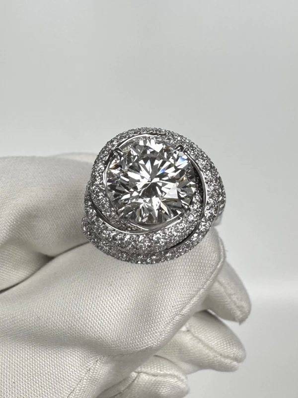 Cartier SOLITAIRE TRINITY RUBAN RING 3.63 CT G/VVS2(GIA) size 53 N4250453 2