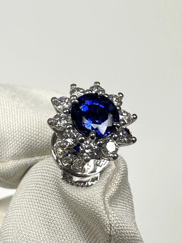 DeRosa Sapphire 1.13 - 1.15 ct and Diamond 0.89 ct Earrings E5693166 5