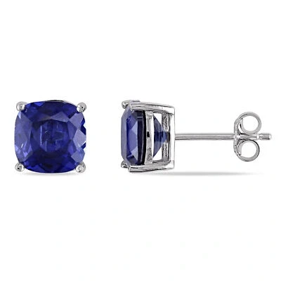 Earrings without a brand CUSHION SAPPHIRE 1.44-1.83 CT ROYAL BLUE EARRING SAP 1.44-1.83 CT 1