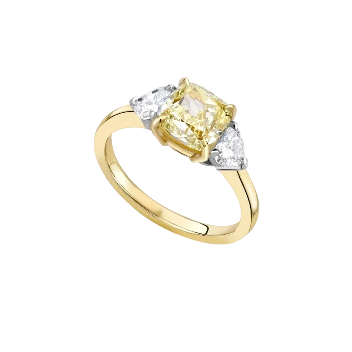 DIAMOND RING 1.51 CT FANCY YELLOW
